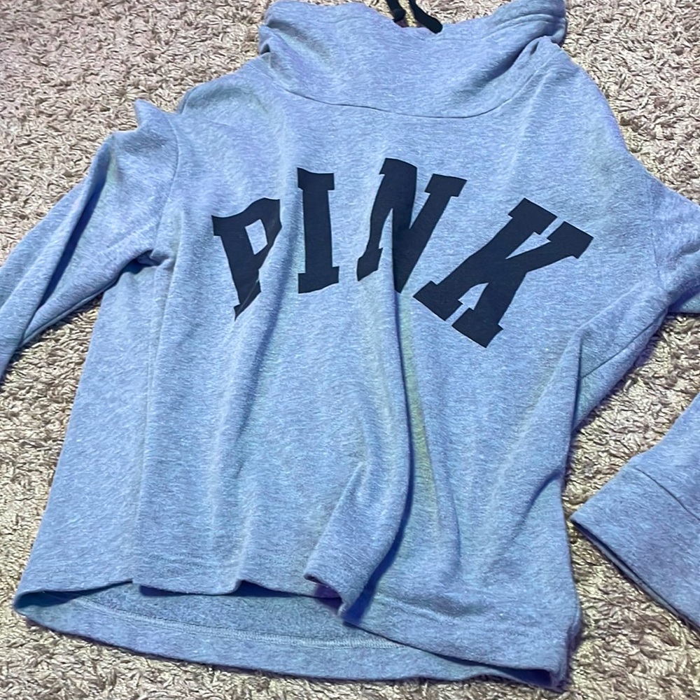Pink sweatshirt barley worn